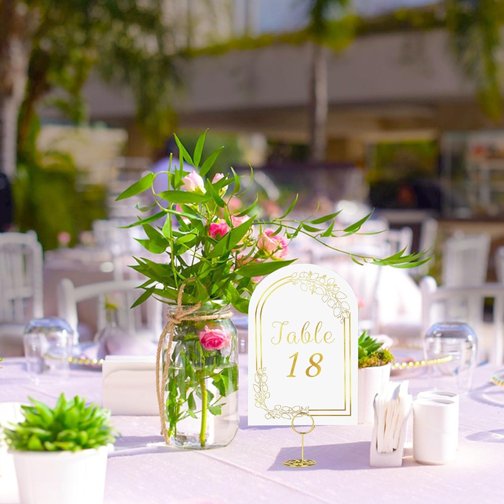 AT19：ウェディング用テーブルナンバー（1～20）。テーブ - Table Number Gold のレビューと価格