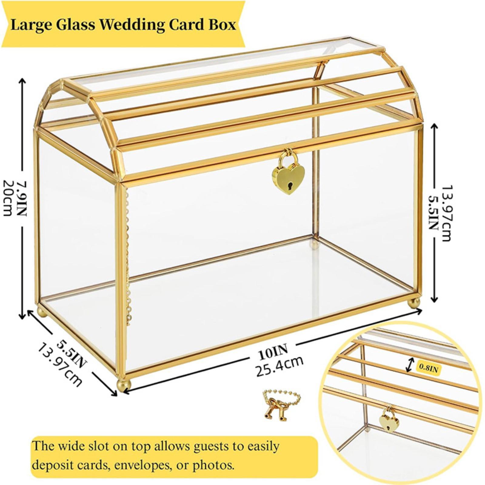 ガラス製ウェディングカードボックス収納容器 イベント卒業パー - Wedding Card Box のレビューと価格